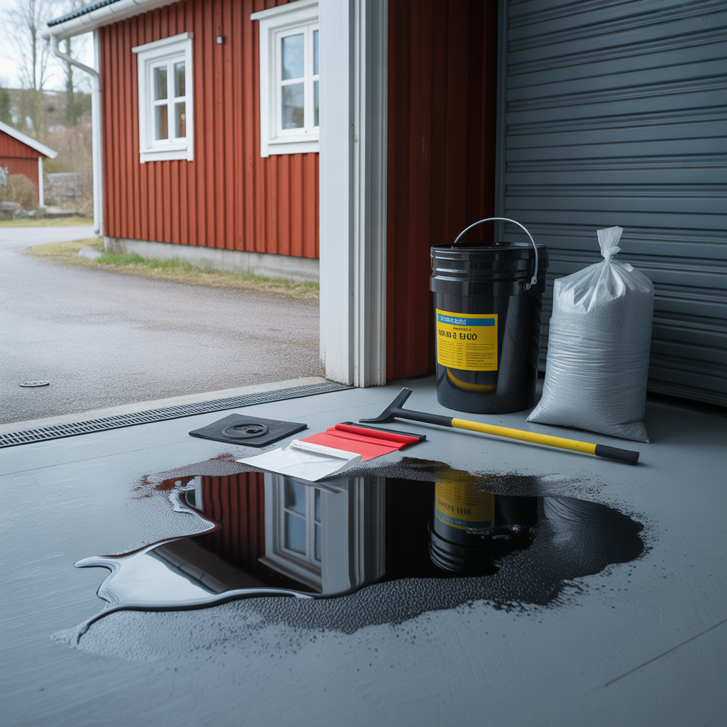 sanering efter oljespill i garage guide till atgarder och ko
